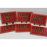 A selection of vintage style wooden signs 29.5cm x 8.5cm