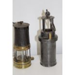 Two vintage colliery miners lamps