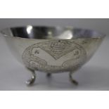 A Continental silver bowl with eagle decoration