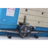 A large metal wall hanging novelty aeroplane clock Unable to Post w 190cm