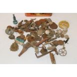 A collection of various metal detector finds
