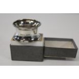 A boxed hallmarked silver napkin ring