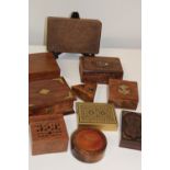 A good selection of assorted wooden boxes etc