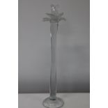 A large stylish glass candlestick h52cm