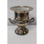 A silver plated ice bucket 26cm tall