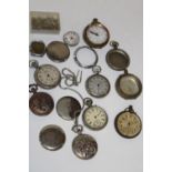 A selection of vintage pocket watches for spares & repairs