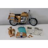 A vintage Action man police motor cycle (as found)