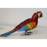 A large tin plate parrot 70cm