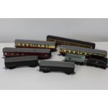 A selection of assorted model railway carriages