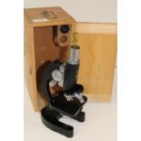 A boxed Opax microscope
