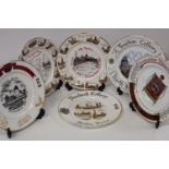 Six assorted colliery mining collectors plates