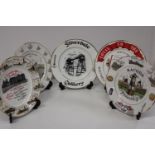 Five assorted colliery mining collectors plates