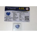 A Tanzanite gemstone with certificate