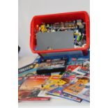 A large box of Lego & associated books etc