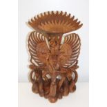 A large wooden quality carving of Vishnu h60cm