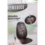 A boxed Homedics Shiatsu massager