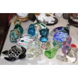 A selection of collectable glass ornaments