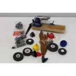 A selection of model aeroplane engines & spares etc.