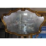 A gold framed vintage mirror 90cm x 56cm Collection Only