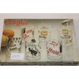 Six boxed vintage whisky tumblers