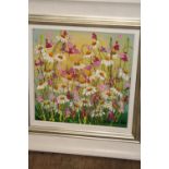 An original framed piece of artwork by Rozanne Bell with COA Frame size 65cm x 65cm Collection Only