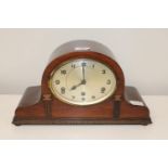 A 1930's oak cased mantle clock (no key)