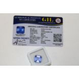 A Tanzanite gemstone with certificate