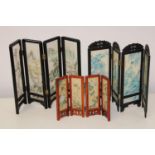 A selection of Chinese table screens