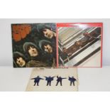 Three collectable Beatles LP records