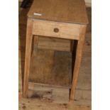 A vintage elm side table with draw 47x32x51cm Collection Only