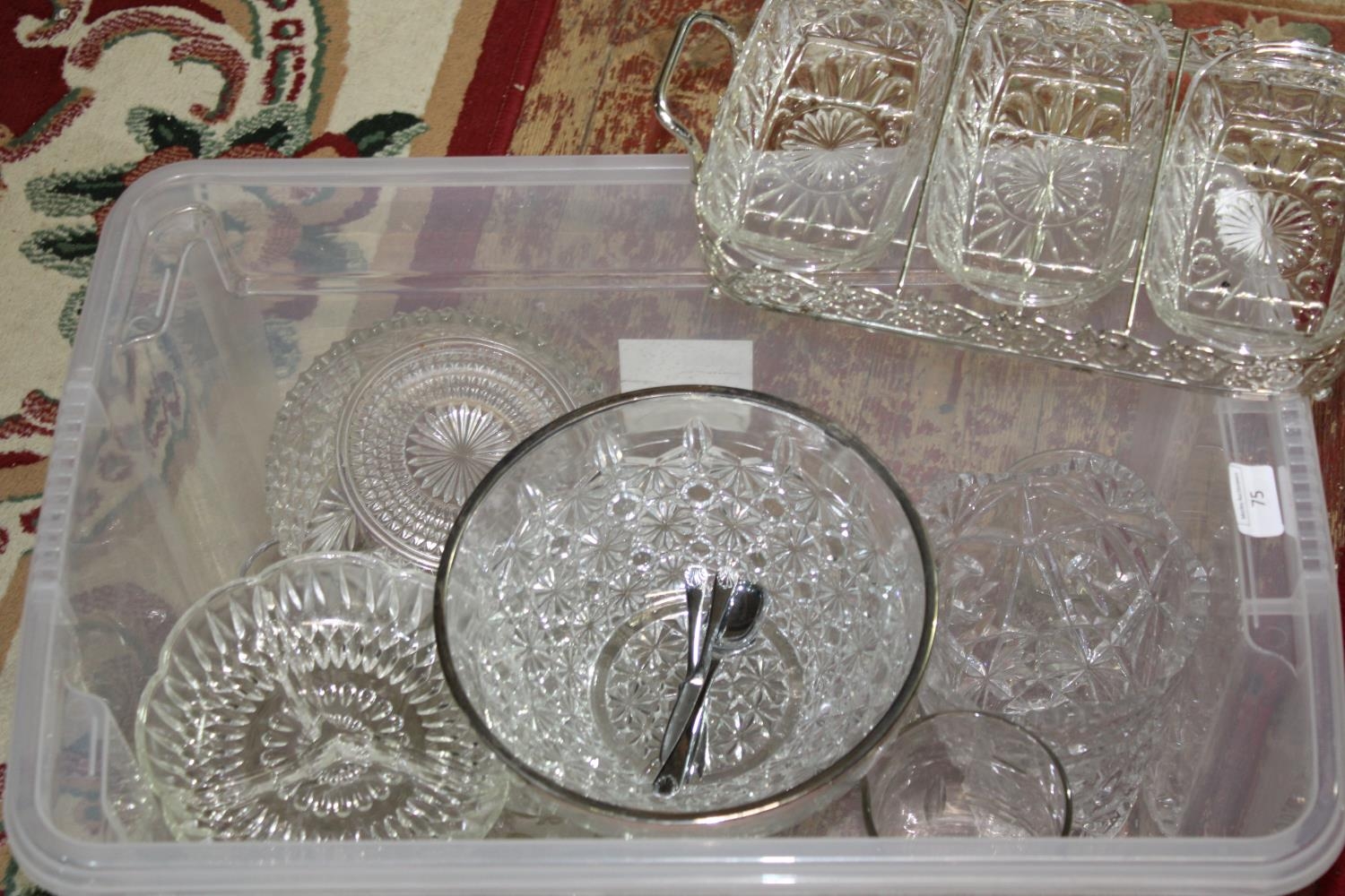 A box of assorted glass ware etc. Collection Only