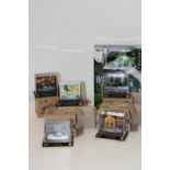 A selection of boxed models cars etc