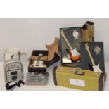A selection of Atlas collectable guitars & other items