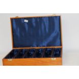 A five bottle wooden wine presentation box