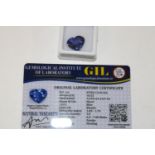 A Tanzanite gemstone with certificate