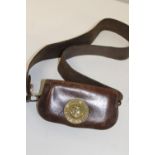 A 1930's leather Boy's Brigade belt with pouch & badge etc