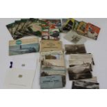 A job lot lot of postcards, photo's & other ephemera