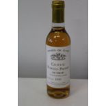 A 1989 half bottle of Chateau Rabaud-Promis sauternes