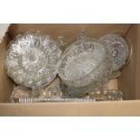 A box full of vintage glass ware etc Collection Only