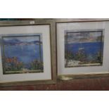 Two nicely framed seaside prints 63x63cm Collection Only