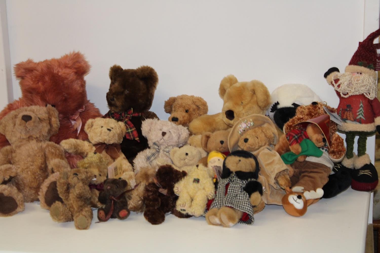 A box of assorted collectors teddy dears