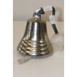 A cast aluminum ships bell h23cm