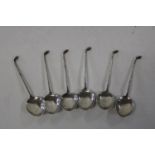 A set of six Sterling silver golf club coffee spoons, hallmarked for Birmingham 1990
