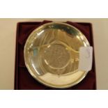 A boxed 2003 Hallmarked silver coronation dish