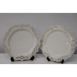 Two collectable Leeds ware plates