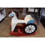 A hand built & painted child's rocking horse Collection Only