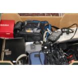 A job lot of assorted camera equipment