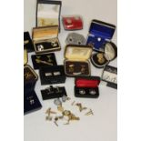 A selection of boxed cufflinks