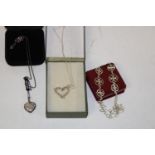 Three pieces of 925 silver jewellery