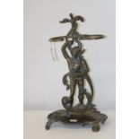 A good quality cast brass stick stand 58cm tall